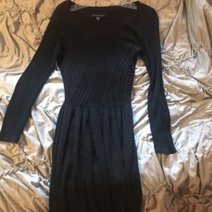Black midi long sleeved dress